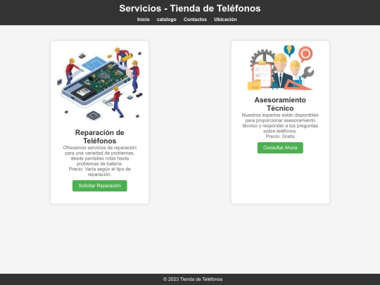 servicios screenshot