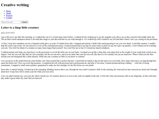 creative_writing/lettertoarat screenshot