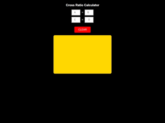 CrossRatioCalculator screenshot