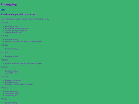 changelog screenshot
