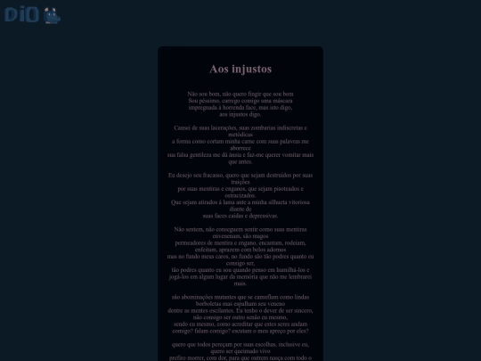 poems/injustos screenshot