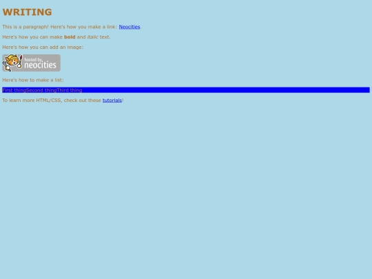 writing screenshot