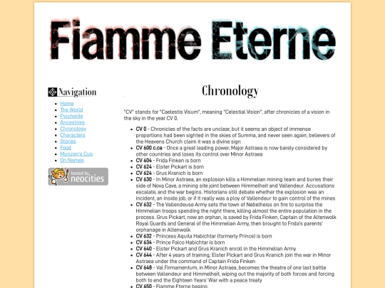 chronology screenshot