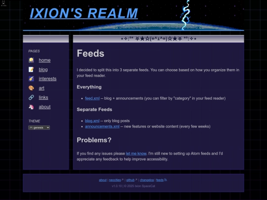 feeds screenshot