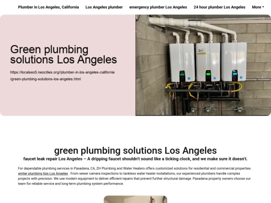 plumber-in-los-angeles-california/green-plumbing-solutions-los-angeles screenshot
