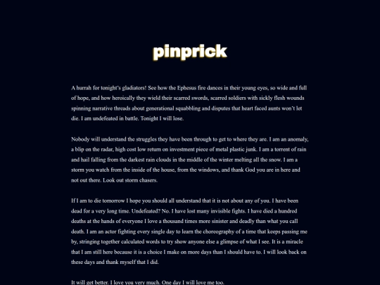writing/pinprick screenshot