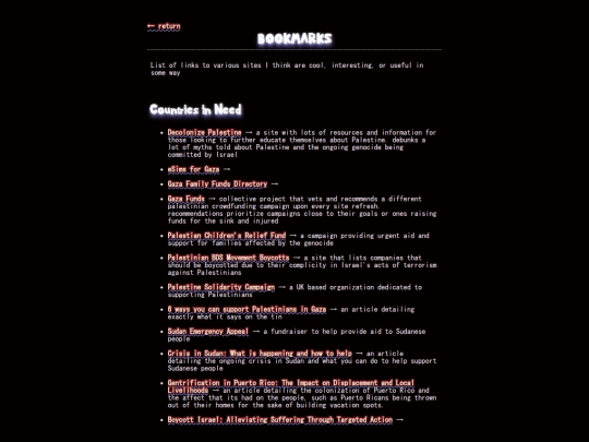 bookmarks screenshot