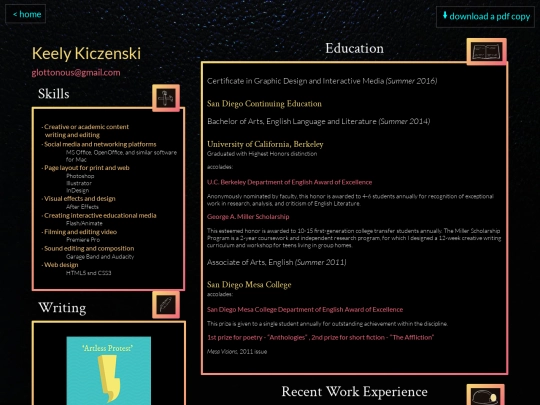 resume screenshot