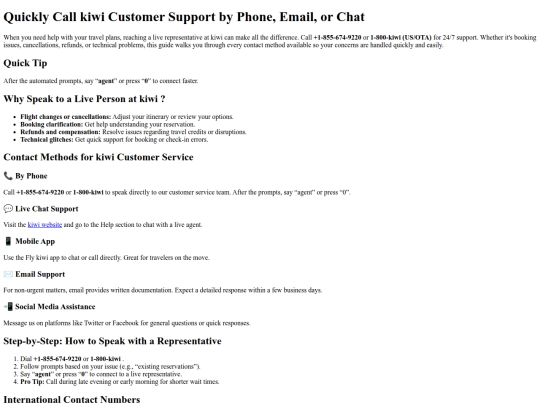 helpdesk/Quickly Call kiwi Customer Support by Phone, Email, or Chat  screenshot