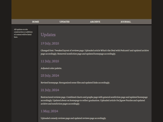 updates screenshot
