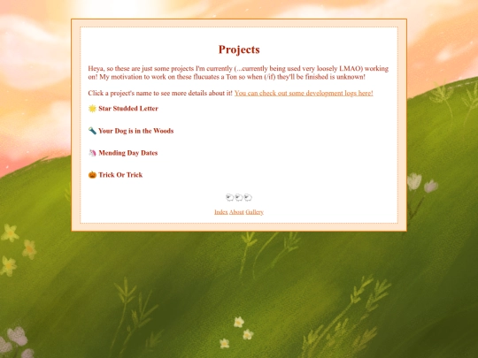 projects screenshot