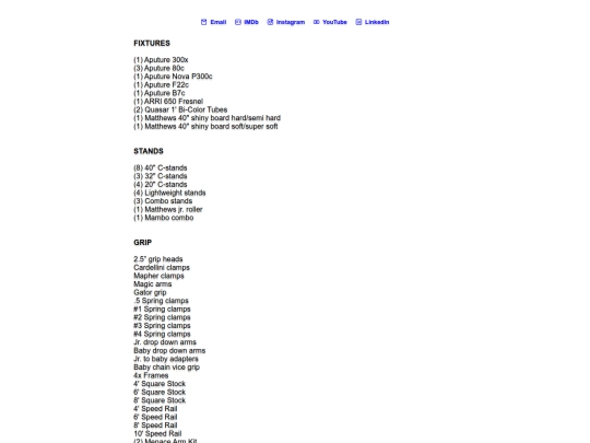 equipment screenshot