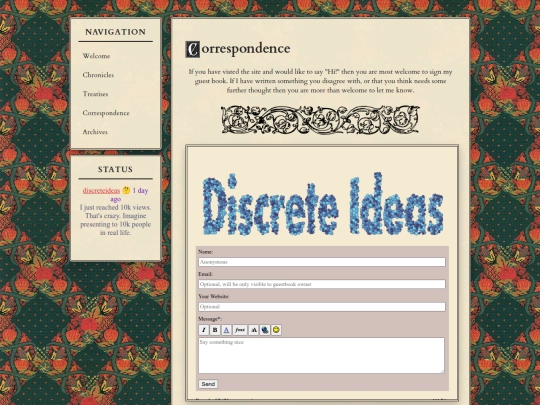 pages/contact screenshot