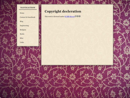 pages/copyright screenshot