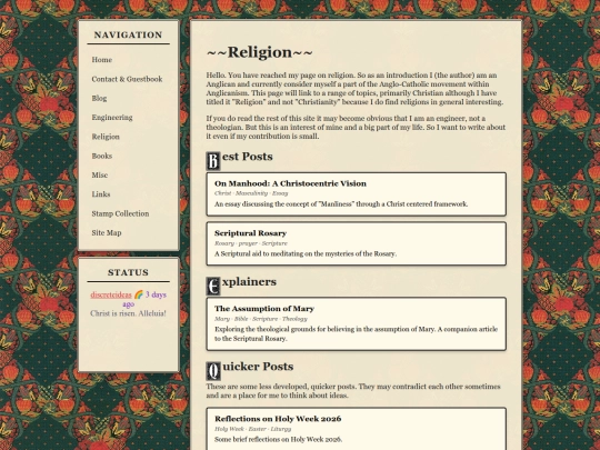 pages/religion screenshot