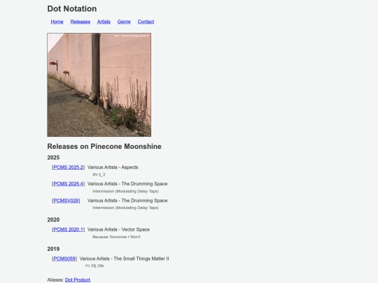 artists/dot notation screenshot