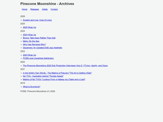 blog/archives screenshot