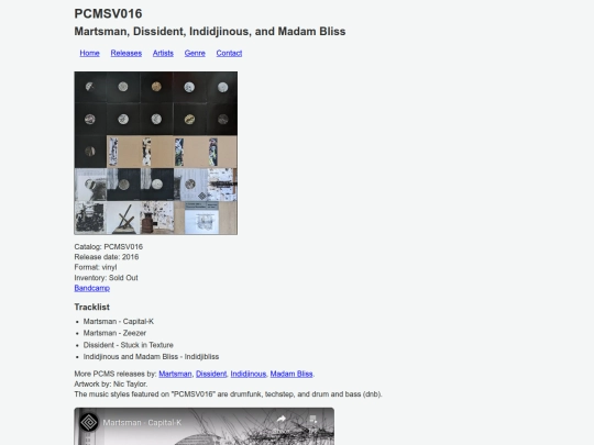 releases/PCMSV016 screenshot