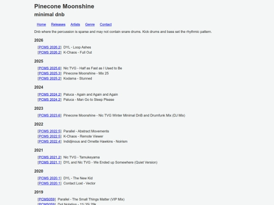 releases/minimal dnb screenshot
