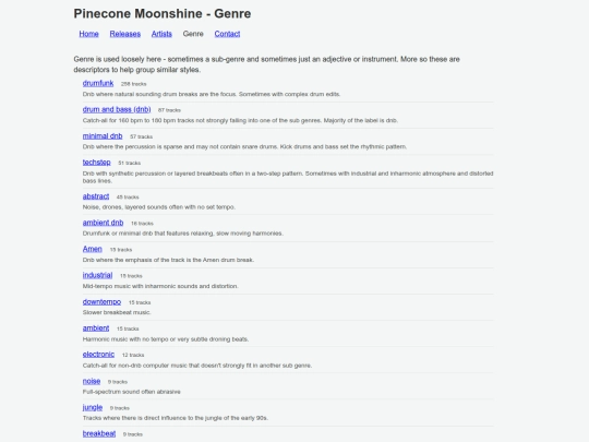 releases/pcms_genres screenshot