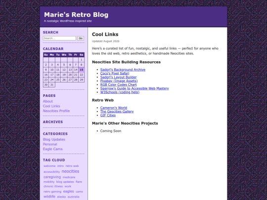 links screenshot