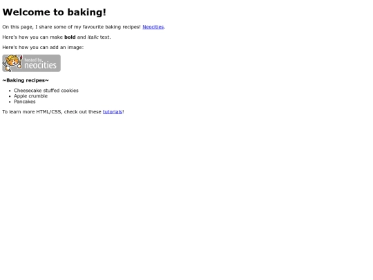 Baking screenshot
