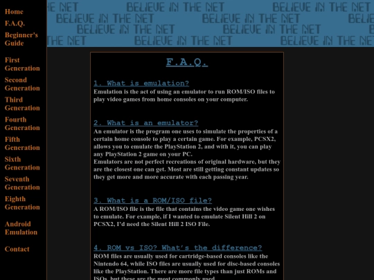 faq screenshot