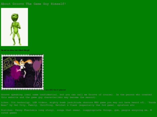 About Me screenshot