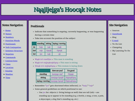 positionals screenshot