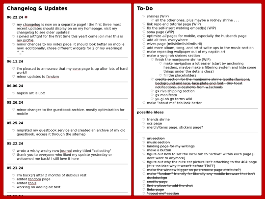 changelog screenshot