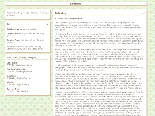 gathering thoughts/journal screenshot