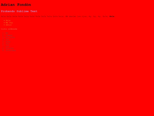 Ejercicios HTML/Adrián Fondón 1 Ejer Repaso HTML screenshot