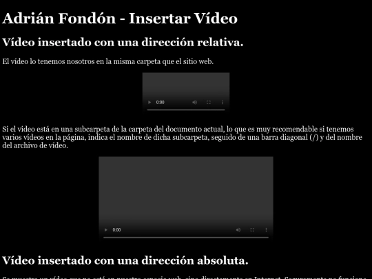 Ejercicios HTML/Ejer 3 Insertar Video/3 Ejer Insertar Video HTML screenshot
