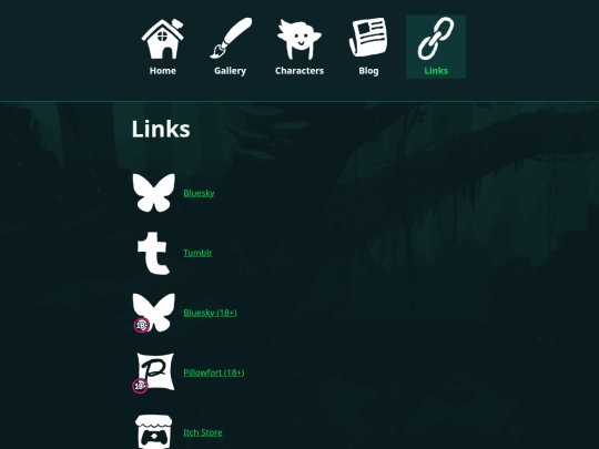 links screenshot
