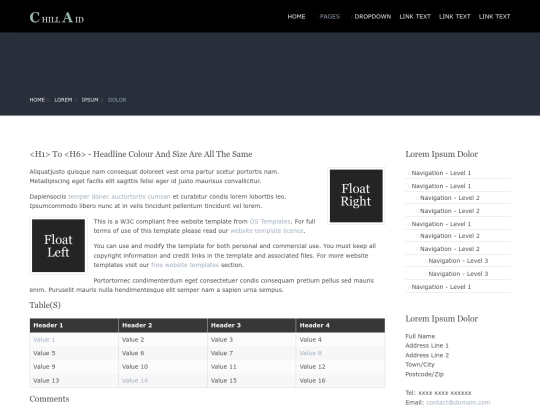 pages/sidebar-right screenshot