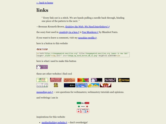 links screenshot