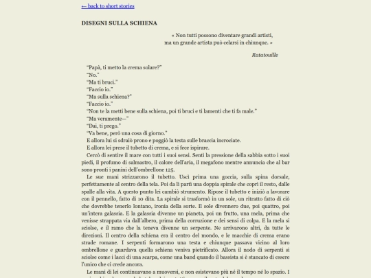 short_story_disegni_sulla_schiena screenshot