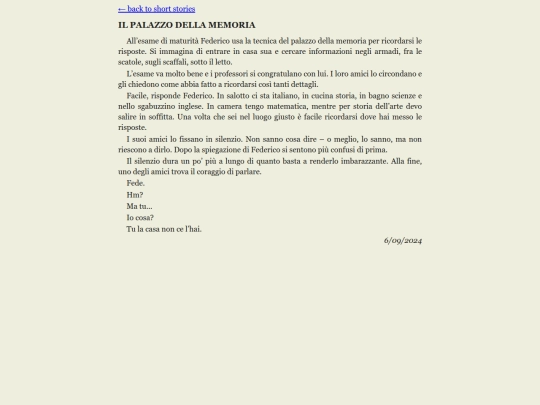 short_story_il_palazzo_della_memoria screenshot