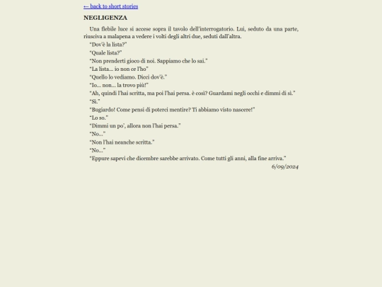 short_story_negligenza screenshot