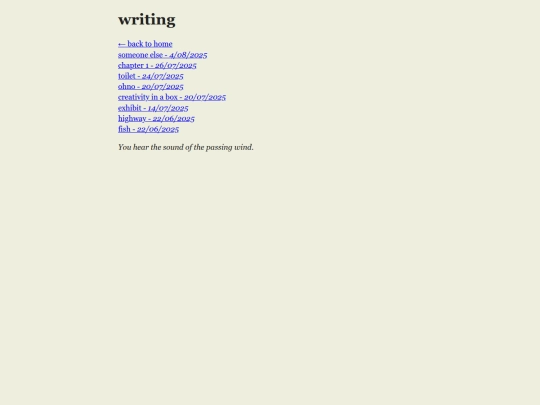 writing screenshot
