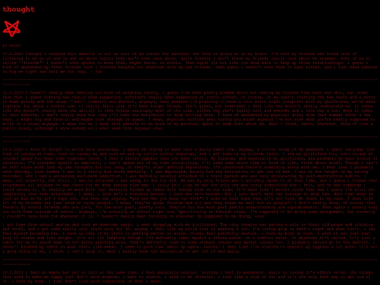 diary screenshot