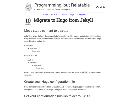 post/migrate-from-jekyll screenshot