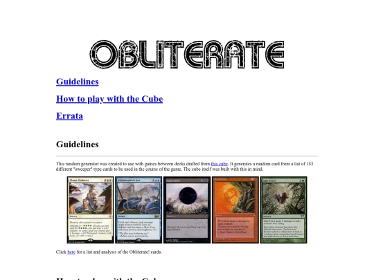 Obliterate/guidelines screenshot