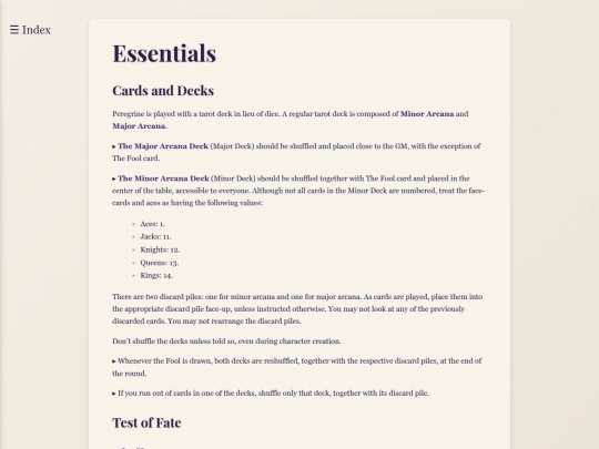 peregrine/onlinerulebook screenshot
