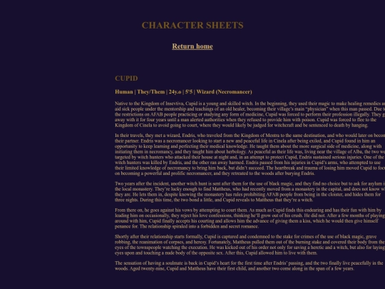 Charactersheets screenshot