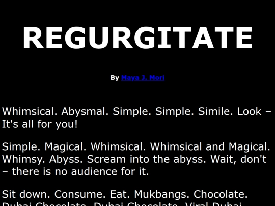 regurgitate screenshot