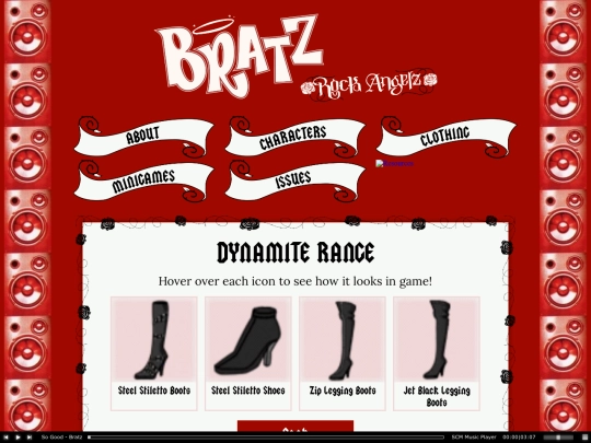 shrines/bratz/clothing/dynamite/footwear screenshot