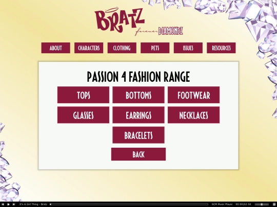 shrines/bratz/fd clothing/passion4fashion screenshot