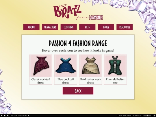 shrines/bratz/fd clothing/passion4fashion/tops screenshot