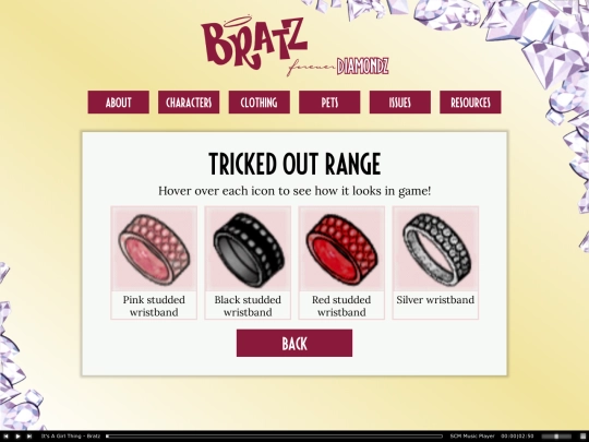 shrines/bratz/fd clothing/trickedout/bracelets screenshot
